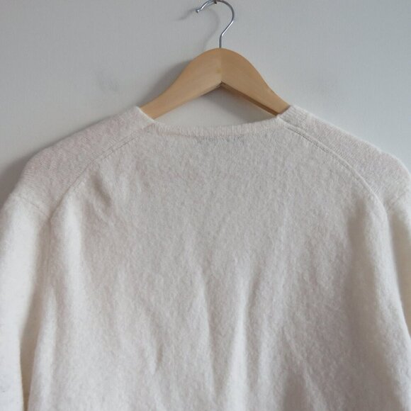 MADEWELL Cozy Walker Open Front Cardigan in Antique Cream Wool Alpaca - Size XS - Picture 8 of 15